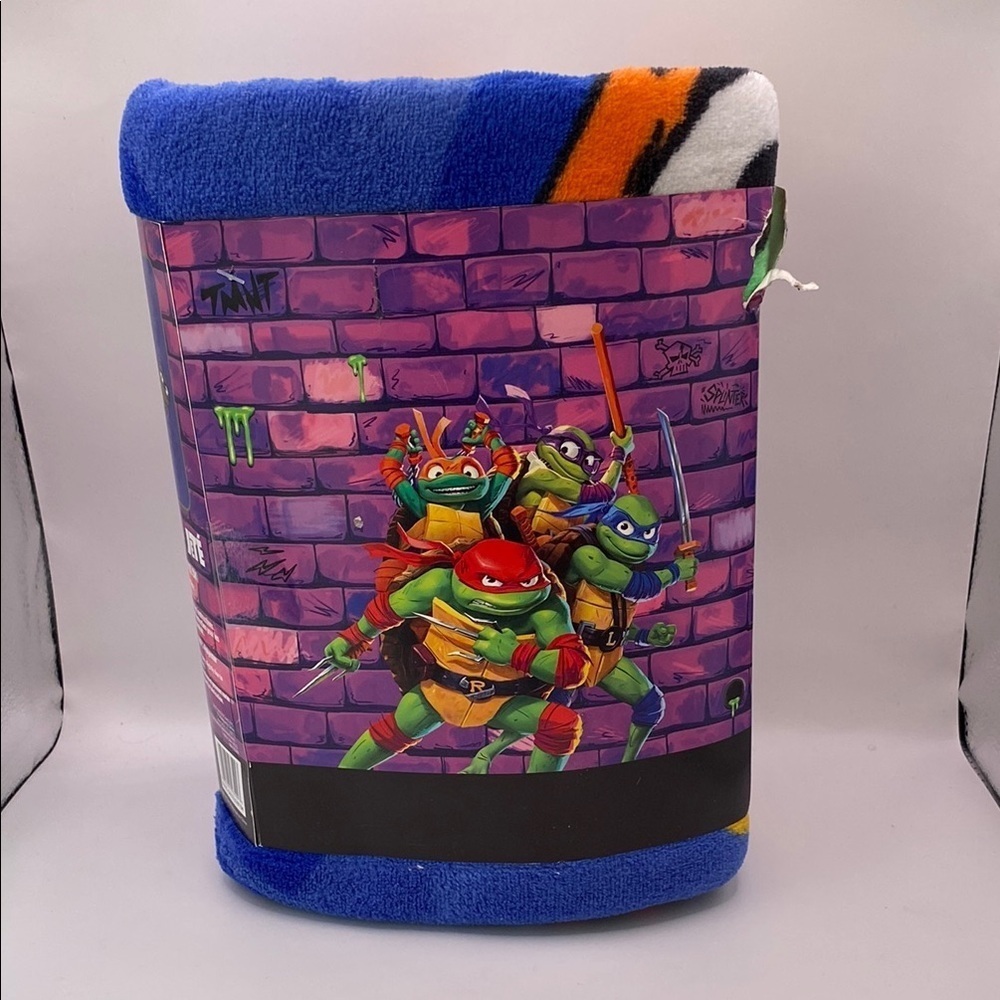 Nickelodeon Teenage Mutant Ninja Turtles Fleece Blanket Throw 46 x 60 New